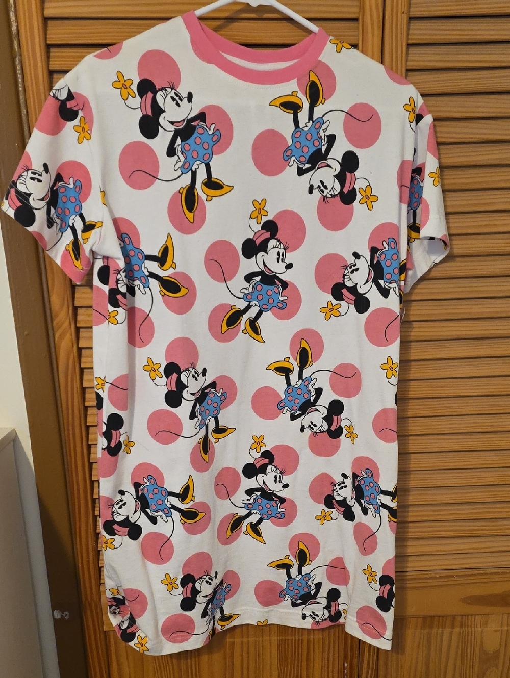 Minnie Mouse Pink Polka Dot Short Sleeve Dress